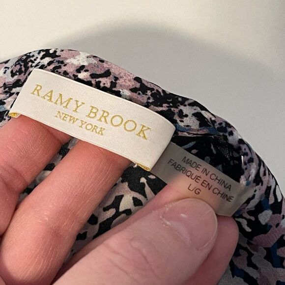 Ramy Brook Printed Paris Silk Mini Dress Size Large - Picture 5 of 8